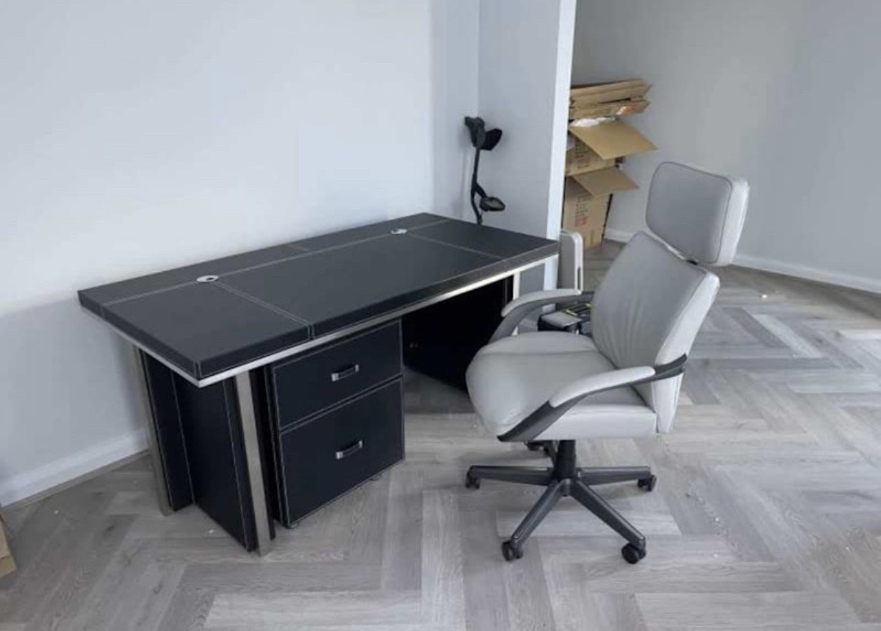 Office desk assembled